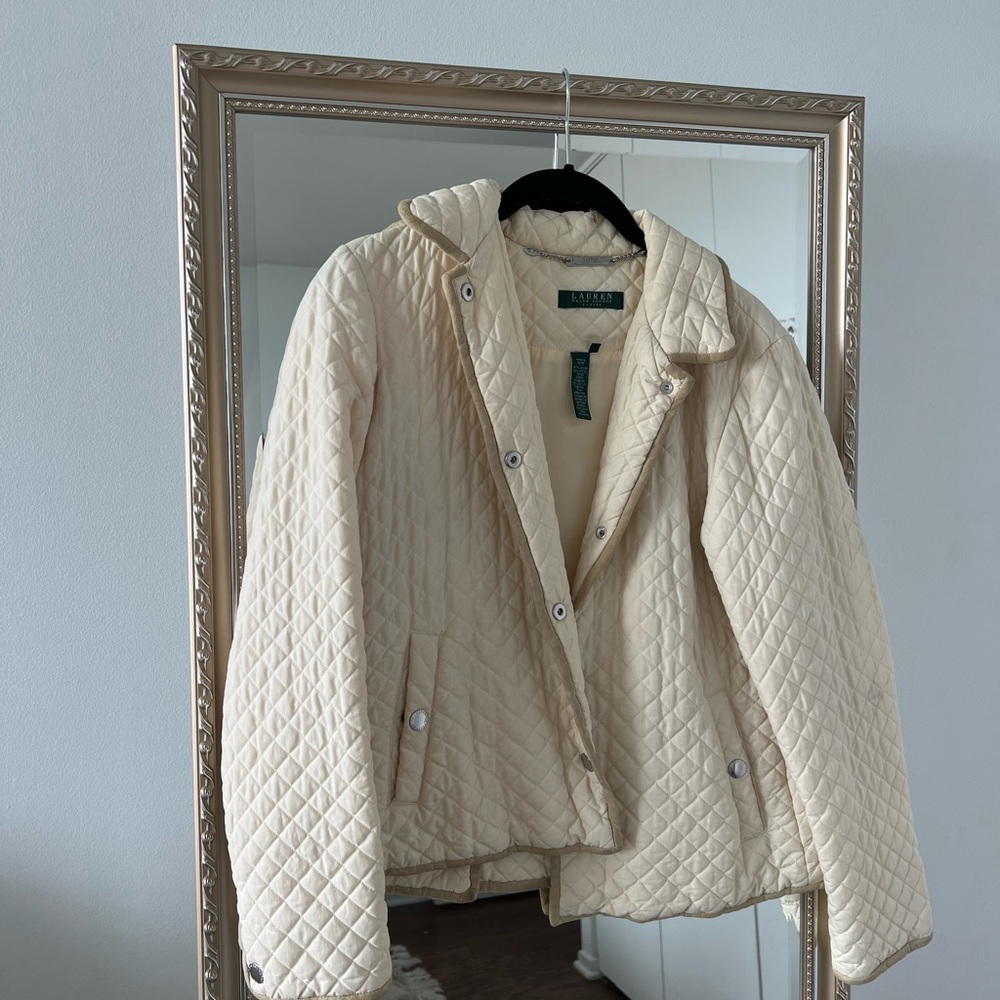 Ralph Lauren Cream Quilted Jacket for Women